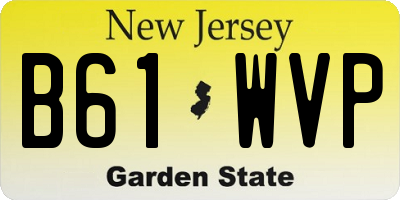 NJ license plate B61WVP