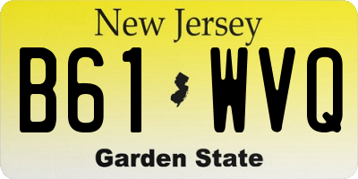 NJ license plate B61WVQ