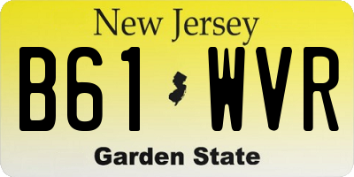 NJ license plate B61WVR