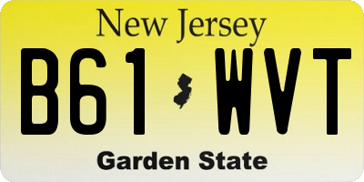 NJ license plate B61WVT