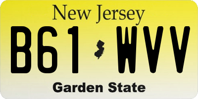 NJ license plate B61WVV