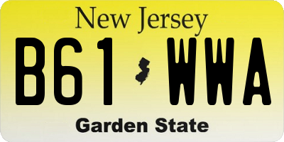 NJ license plate B61WWA