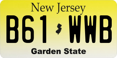 NJ license plate B61WWB