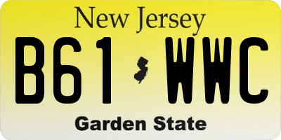 NJ license plate B61WWC