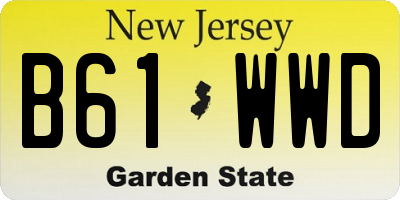 NJ license plate B61WWD
