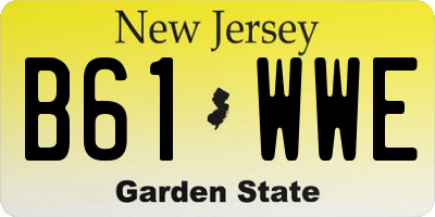 NJ license plate B61WWE