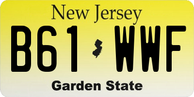 NJ license plate B61WWF