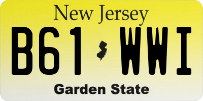 NJ license plate B61WWI