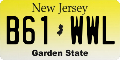 NJ license plate B61WWL