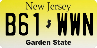 NJ license plate B61WWN