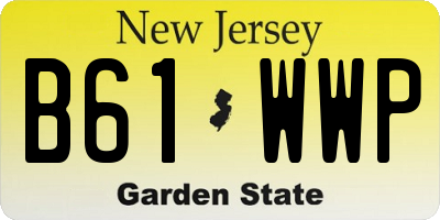 NJ license plate B61WWP