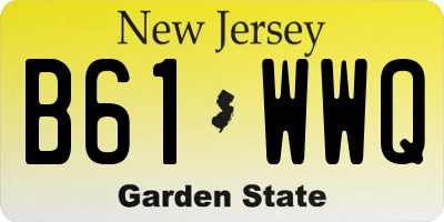NJ license plate B61WWQ