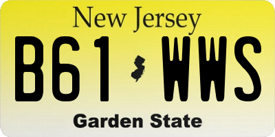 NJ license plate B61WWS