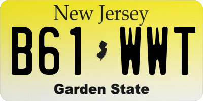 NJ license plate B61WWT