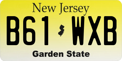 NJ license plate B61WXB