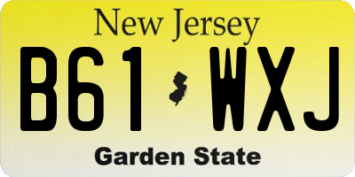 NJ license plate B61WXJ