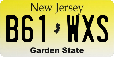 NJ license plate B61WXS