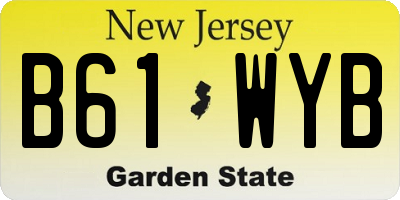 NJ license plate B61WYB