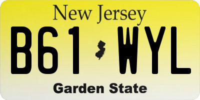 NJ license plate B61WYL