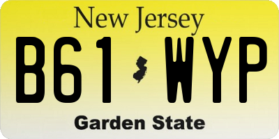 NJ license plate B61WYP