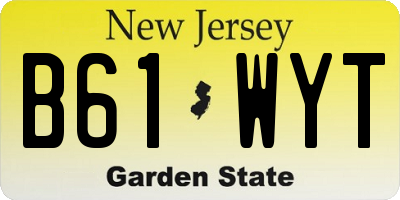 NJ license plate B61WYT