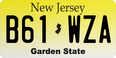 NJ license plate B61WZA