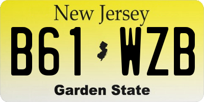 NJ license plate B61WZB