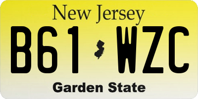 NJ license plate B61WZC