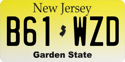 NJ license plate B61WZD