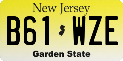 NJ license plate B61WZE