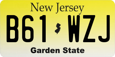NJ license plate B61WZJ