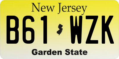 NJ license plate B61WZK