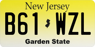 NJ license plate B61WZL