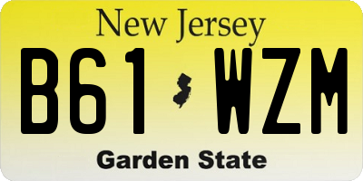 NJ license plate B61WZM