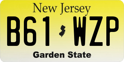 NJ license plate B61WZP