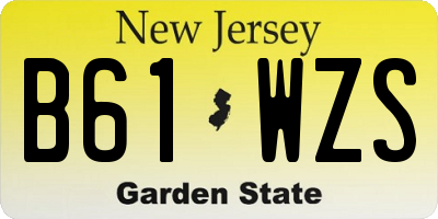 NJ license plate B61WZS