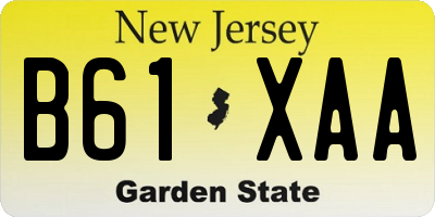 NJ license plate B61XAA