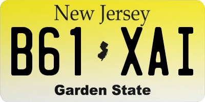 NJ license plate B61XAI