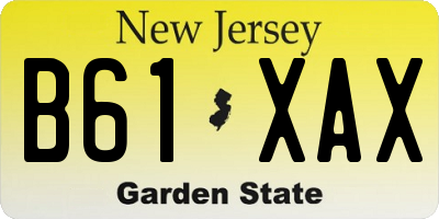 NJ license plate B61XAX
