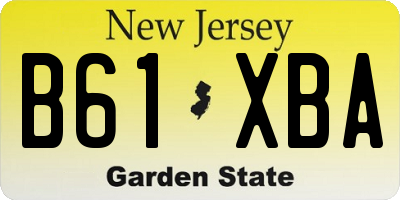 NJ license plate B61XBA
