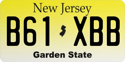 NJ license plate B61XBB
