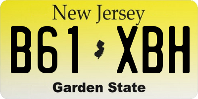 NJ license plate B61XBH