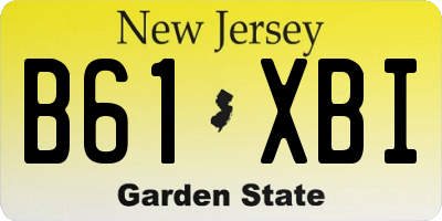 NJ license plate B61XBI