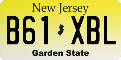 NJ license plate B61XBL
