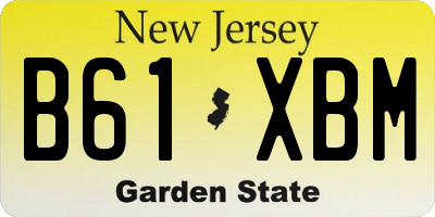 NJ license plate B61XBM