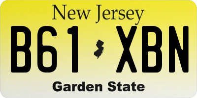 NJ license plate B61XBN
