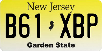 NJ license plate B61XBP