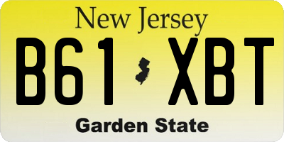 NJ license plate B61XBT