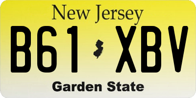 NJ license plate B61XBV
