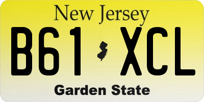 NJ license plate B61XCL
